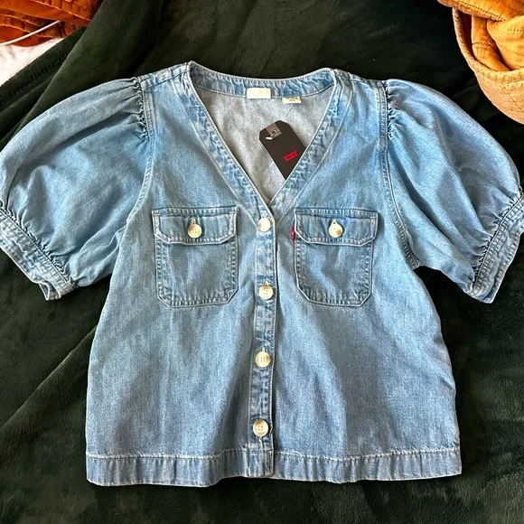 Levi's Tops Levis Denim Blouse Poshmark